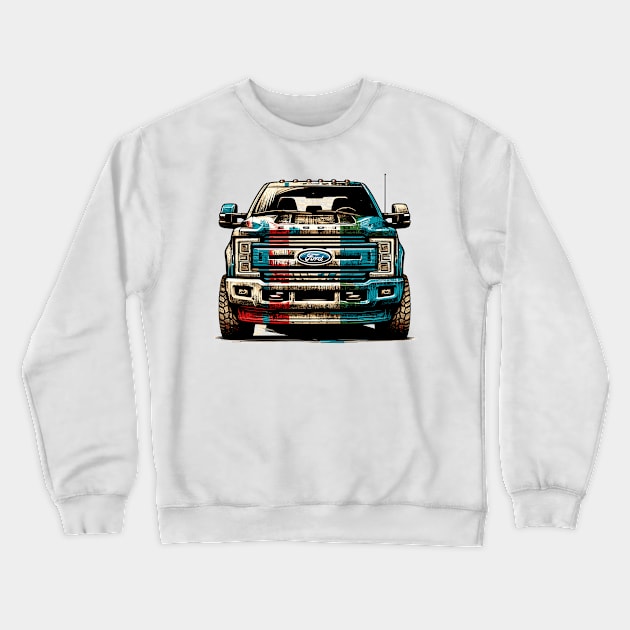 Ford F250 Crewneck Sweatshirt by Vehicles-Art